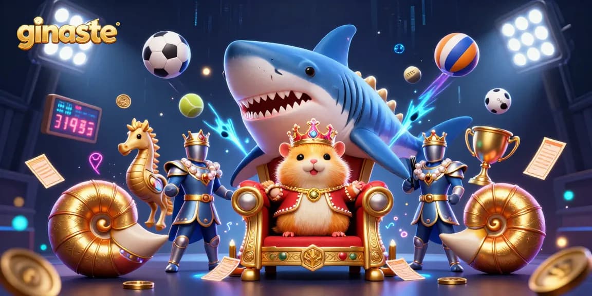 Experience thrilling sports betting action with ginaste in this vibrant 3D casino world.