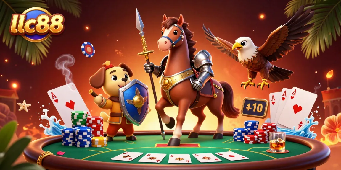 Experience the excitement of lclc88 with a vibrant poker scene filled with unique characters.